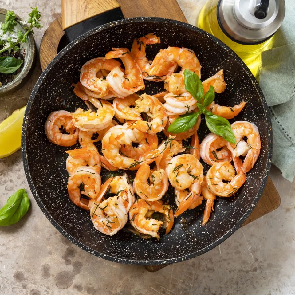 Scampi gekookt